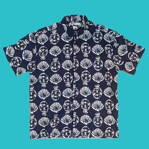 Robert Stock Hawaiian Shell Shirt Size L Preowned